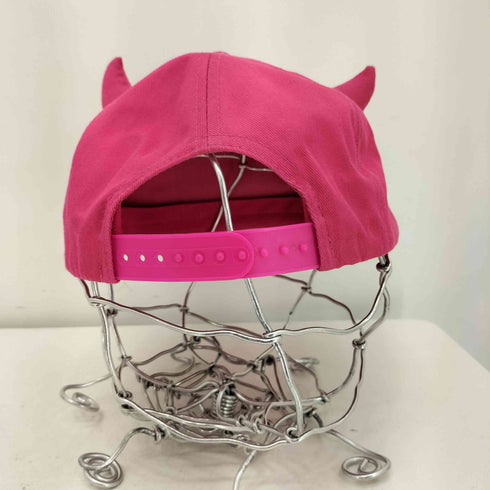 ヒステリックグラマーミニ HYSTERIC GLAMOUR MINI 悪魔の角付き キャラクターロゴ刺繍 キャップ レディース