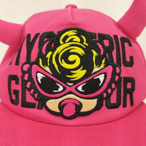 ヒステリックグラマーミニ HYSTERIC GLAMOUR MINI 悪魔の角付き キャラクターロゴ刺繍 キャップ レディース