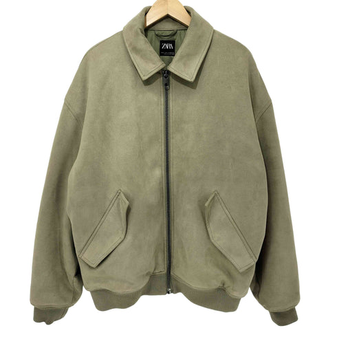 ザラ ZARA フェイクスエードジャケット ボンバージャケット メンズ import:L