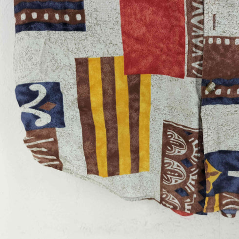 キャンダ CANDA 総柄 ビスコース シャツ メンズ import:M