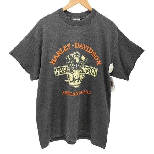 ハーレーダビッドソン HARLEY-DAVIDSON 00s PROCLUBボディ Vツインエンジン クルーネック Tシャツ メンズ import:L