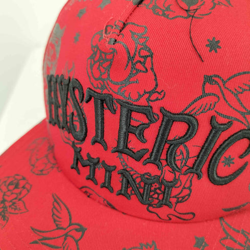 ヒステリックグラマーミニ HYSTERIC GLAMOUR MINI ロゴ刺繍 総柄 キャップ レディース