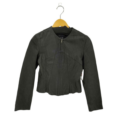 ギャップ Gap 00s OLD ラムレザー ノーカラージャケット レディース XS