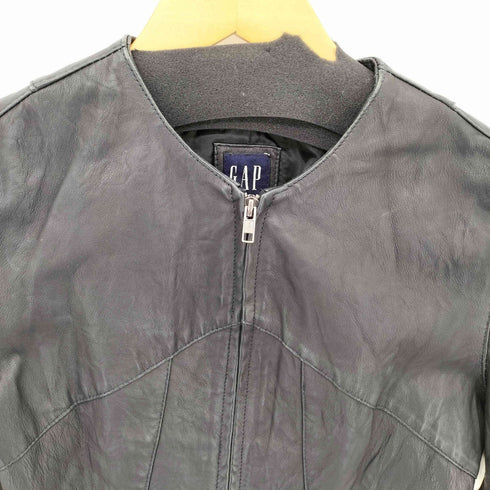 ギャップ Gap 00s OLD ラムレザー ノーカラージャケット レディース XS