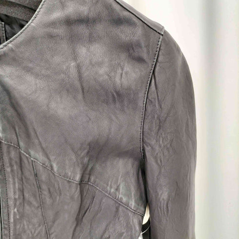 ギャップ Gap 00s OLD ラムレザー ノーカラージャケット レディース XS