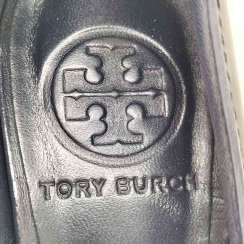 トリーバーチ TORY BURCH エナメル×リネン ヒール パンプス レディース US:6.5