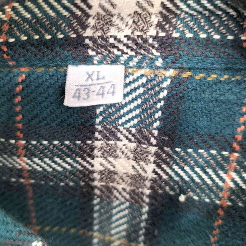 80s 両胸ポケット Baumwolle 木綿 チェックシャツ メンズ XL