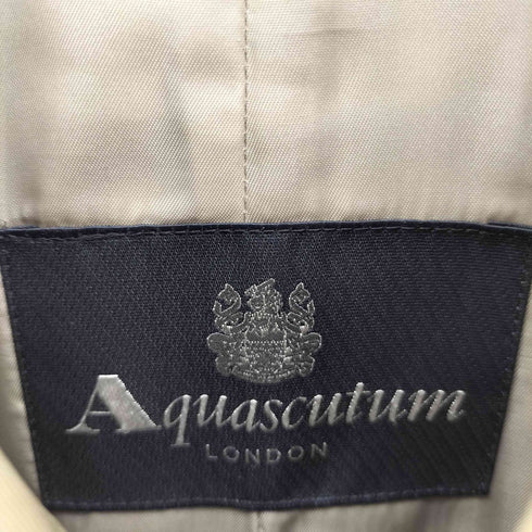 アクアスキュータム AQUASCUTUM 日本製 NewAqua5 ライナー付き 比翼 ステンカラー コート バルカマーンコート メンズ 38