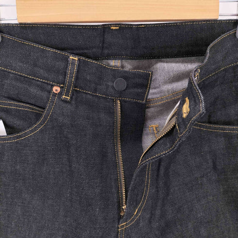 エヌハリウッド N.HOOLYWOOD イエローステッチワイドストレートデニムパンツ メンズ 36