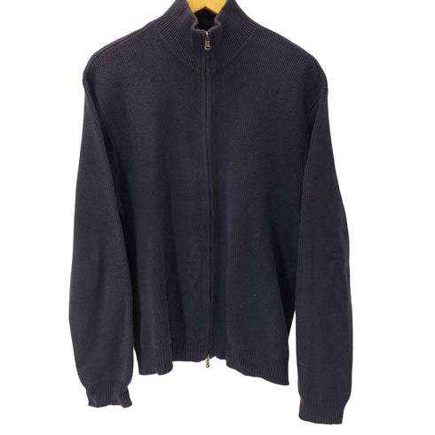 ポロバイラルフローレン Polo by RALPH LAUREN 90S ポニー無し ダブルジップ コットン ドライバーズ ニット セーター メンズ import:L