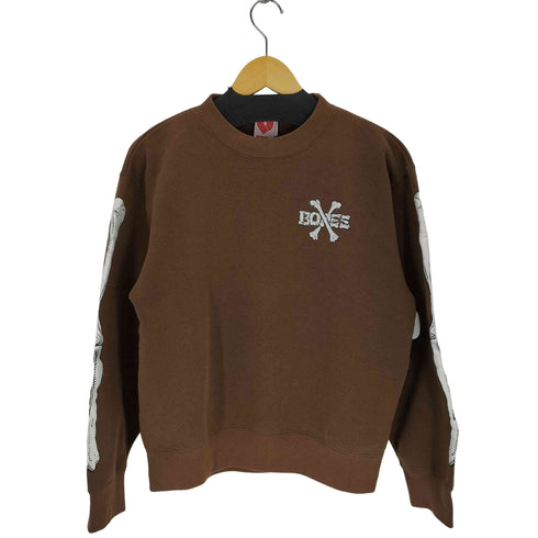 パウエルペラルタ POWELL PERALTA 00s 2004 赤単色タグ POWELL BONES SWEATSHIRT メンズ JPN:M