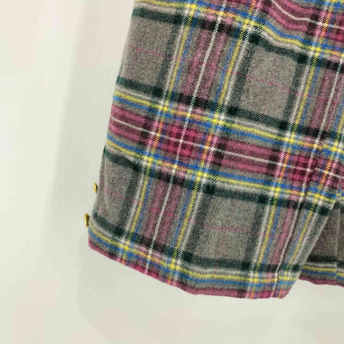 アズノゥアズドゥバズ as know as de base タック タータンチェック ウール ワイドパンツ レディース