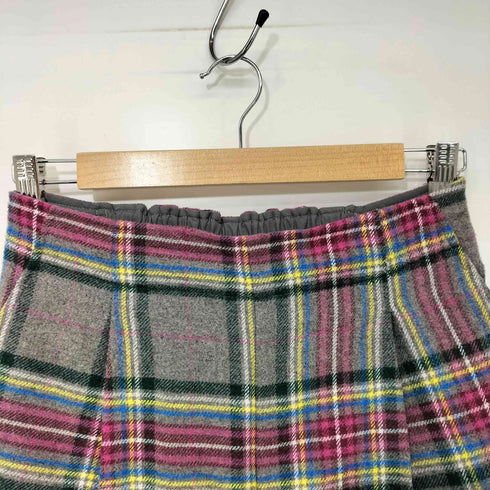 アズノゥアズドゥバズ as know as de base タック タータンチェック ウール ワイドパンツ レディース