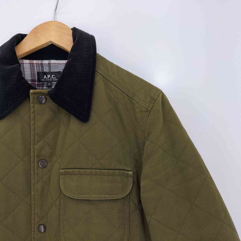 アーペーセー A.P.C. 襟コーデュロイ切替 キルティング ハンティング ジャケット メンズ import:S