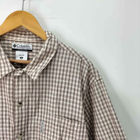 コロンビア Columbia チェック コットン半袖シャツ メンズ import:XL