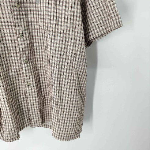 コロンビア Columbia チェック コットン半袖シャツ メンズ import:XL