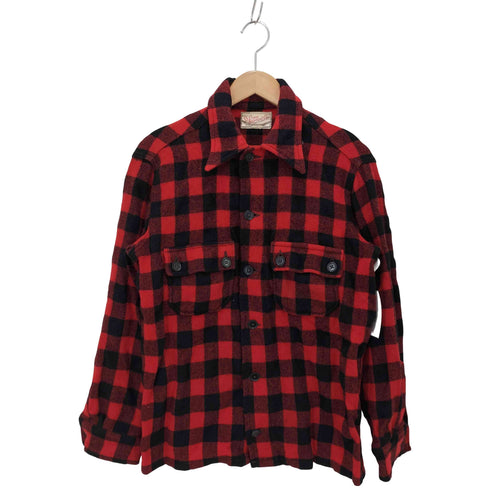 St. Croix Garment Co. 50s 60s バッファローチェック 長袖ネルシャツ メンズ