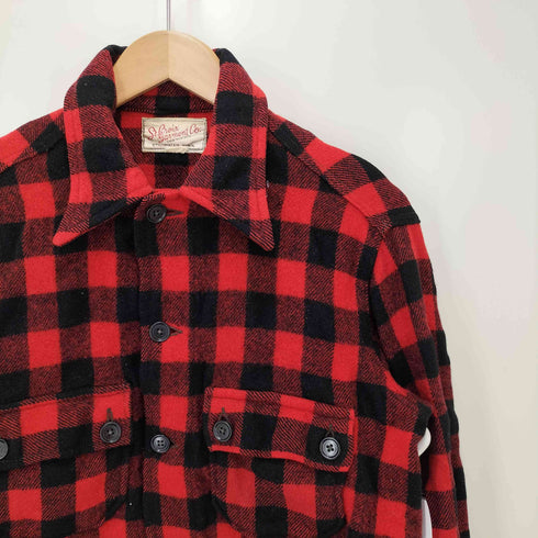 St. Croix Garment Co. 50s 60s バッファローチェック 長袖ネルシャツ メンズ