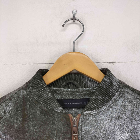 ザラ ZARA メタリック ブルゾン レディース import:S