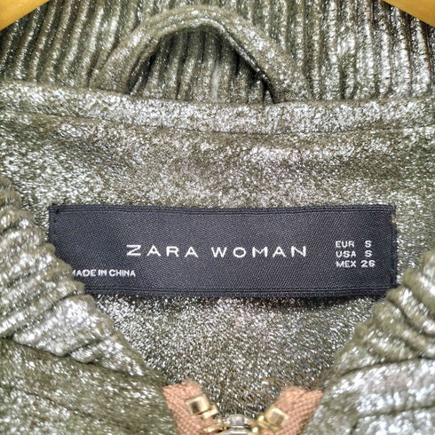 ザラ ZARA メタリック ブルゾン レディース import:S