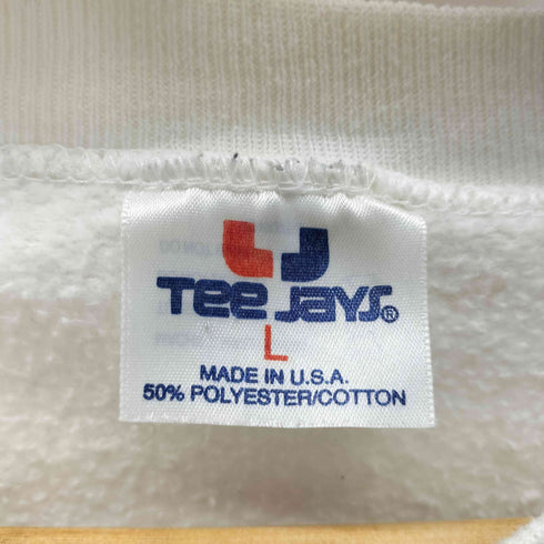 90S Tee Jays USA製 WAUBONSEE トロンプルイユ プリント スウェット 1991年製 メンズ import:L