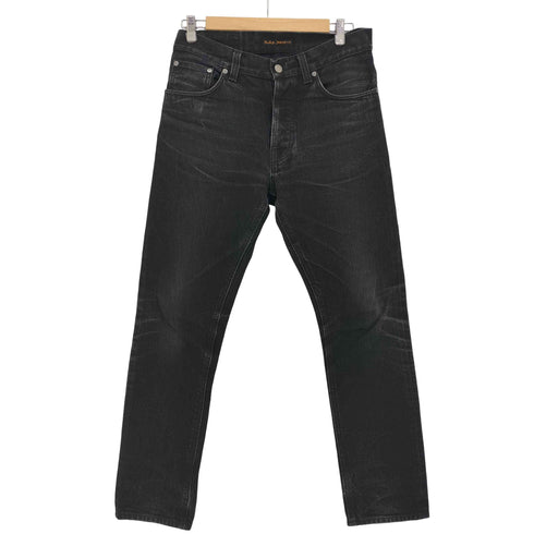 ヌーディージーンズ Nudie Jeans FEARLESS FREDDIE ボタンフライ ブラックデニム メンズ W30 L32