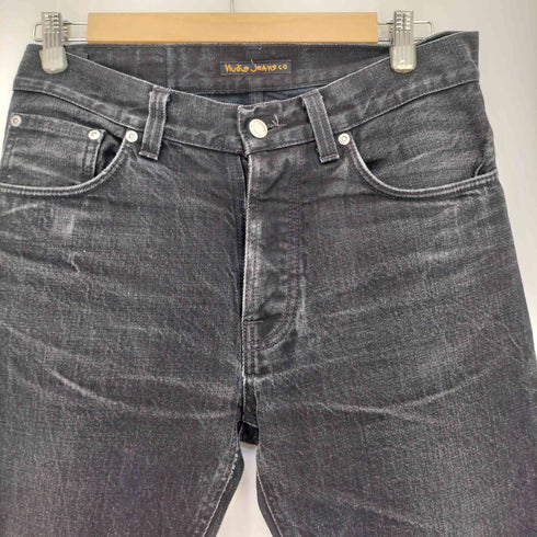 ヌーディージーンズ Nudie Jeans FEARLESS FREDDIE ボタンフライ ブラックデニム メンズ W30 L32