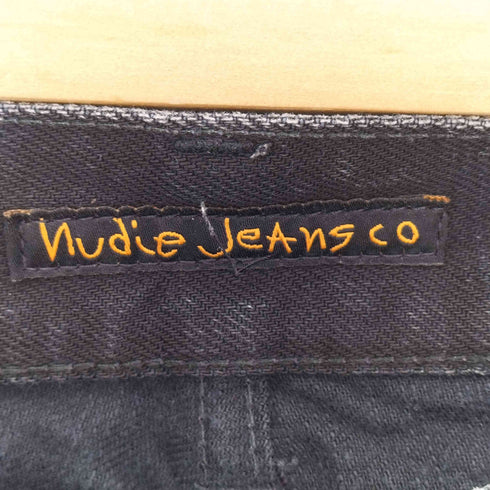 ヌーディージーンズ Nudie Jeans FEARLESS FREDDIE ボタンフライ ブラックデニム メンズ W30 L32