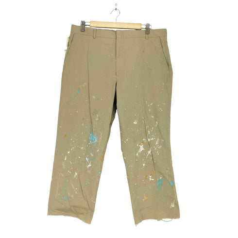 KNIGHTSBRIDGE USA製 TALONジップ ペンキ加工ワークパンツ メンズ W38L30