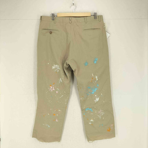 KNIGHTSBRIDGE USA製 TALONジップ ペンキ加工ワークパンツ メンズ W38L30