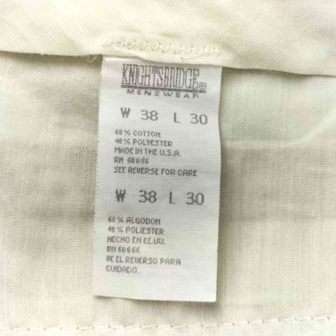 KNIGHTSBRIDGE USA製 TALONジップ ペンキ加工ワークパンツ メンズ W38L30