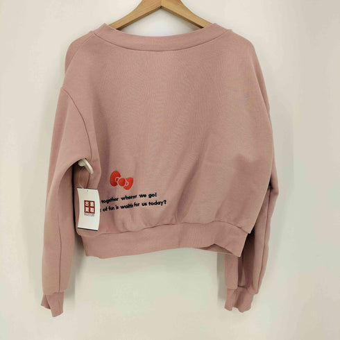 ロペピクニック Rope Picnic 26ss キャラクタープリント ボートネック裏毛プルオーバー レディース FREE