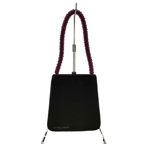 ボッテガヴェネタ BOTTEGA VENETA ベロア がま口 ハンドバッグ レディース