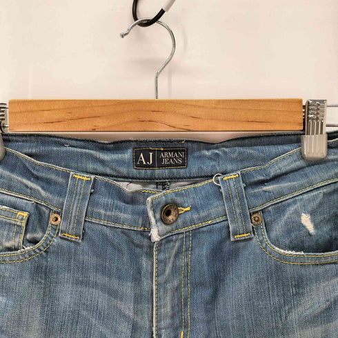 アルマーニジーンズ ARMANI JEANS INDIGO 006 SERIES NO ダメージストレートデニム レディース 26