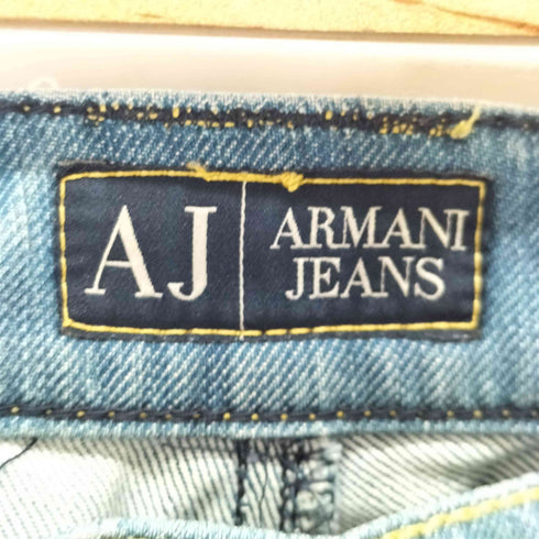 アルマーニジーンズ ARMANI JEANS INDIGO 006 SERIES NO ダメージストレートデニム レディース 26
