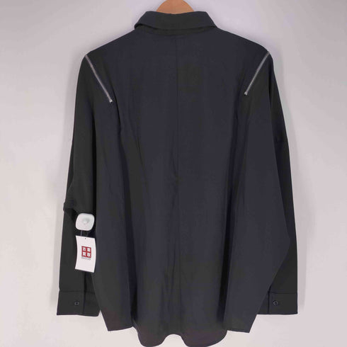 チック THICC ショルダー ジップ ギミック ポリエステル L/S シャツ 韓国 メンズ FREE