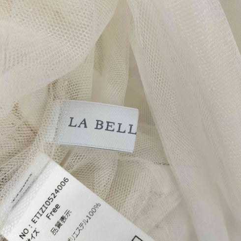 ラベルエチュード la belle Etude Vネックボリュームチュールギャザーハーフスリーブ レディース FREE