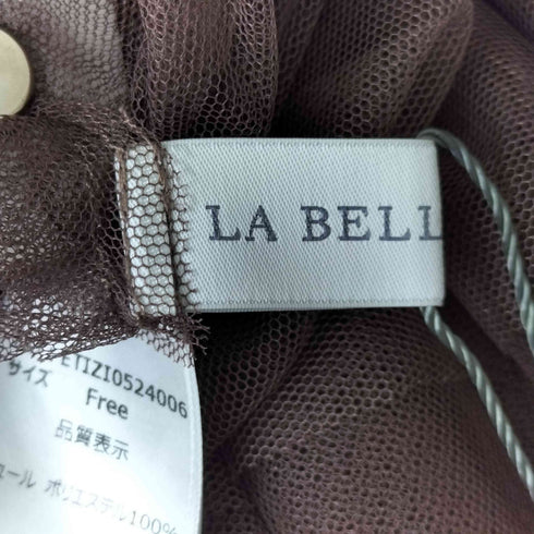 ラベルエチュード la belle Etude Vネックボリュームチュールギャザーハーフスリーブ レディース FREE