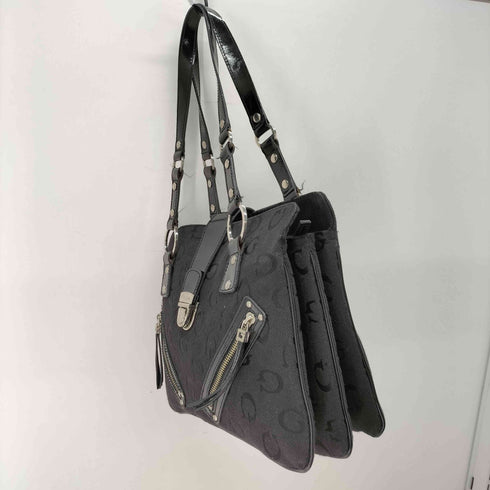 ゲス GUESS Y2K エナメル×キャンバス コンビ ショルダーバッグ レディース