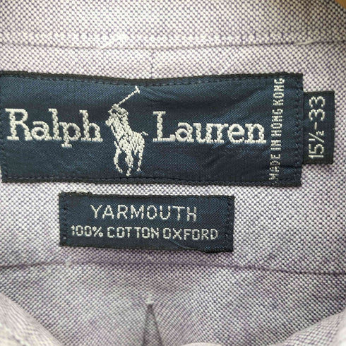 ラルフローレン RALPH LAUREN 90S YARMOUTH ヤーマス ポニーロゴ刺繍 ボタンダウン コットンオックスフォードシャツ メンズ 15 1/2-33
