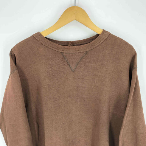 ラッセルアスレチック RUSSELL ATHLETIC 60S USA製 前Vガゼット 後染め クルーネックスウェット メンズ import:L