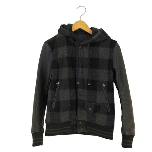 シップスジェットブルー SHIPS JET BLUE MELTON STADIUM HOOD メンズ