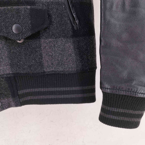 シップスジェットブルー SHIPS JET BLUE MELTON STADIUM HOOD メンズ