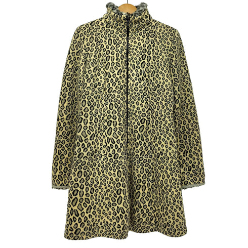 Krizia poi 70s-80s vintage イタリア製 レオパード ジップアップ ファーコート レディース EUR:38