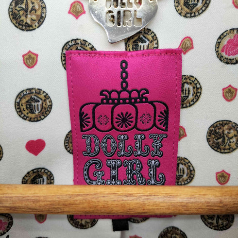 ドーリーガールバイアナスイ DOLLY GIRL BY ANNA SUI 90-2000s 金ボタン 裏地総柄 ダブルブレスト ジャケット レディース