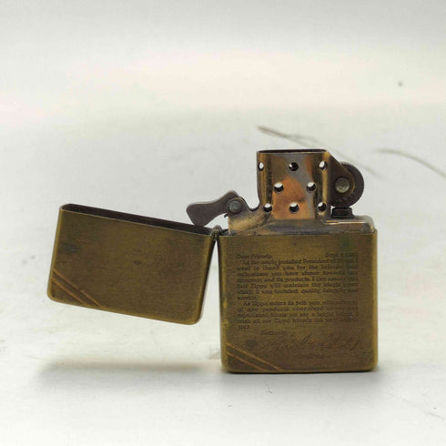 ジッポ ZIPPO USA製 新社長就任記念 メッセージ刻印 オイルライター メンズ