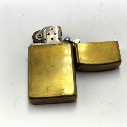 ジッポ ZIPPO SOLID BRASS ソリッドブラス 真鍮 ダブルイヤー 1932-1985 社長メッセージ 1985年製 オイルライター メンズ