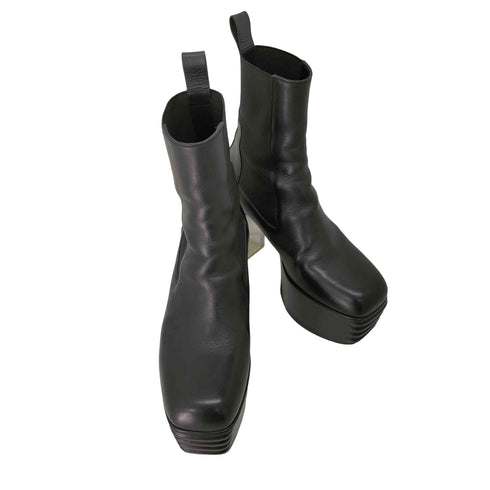 リックオウエンス RICK OWENS Minimal Grilled Kiss Boots / ミニマルグリル クリアヒール キスブーツ メンズ EUR:41