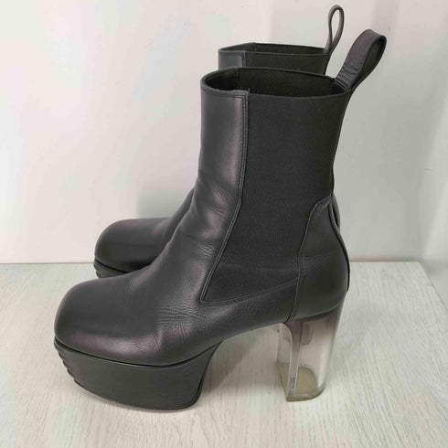リックオウエンス RICK OWENS Minimal Grilled Kiss Boots / ミニマルグリル クリアヒール キスブーツ メンズ EUR:41