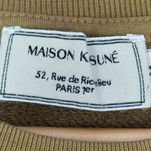 メゾンキツネ MAISON KITSUNE TRIANGLE FOX PATCH クルーネックスウェット メンズ JPN:M